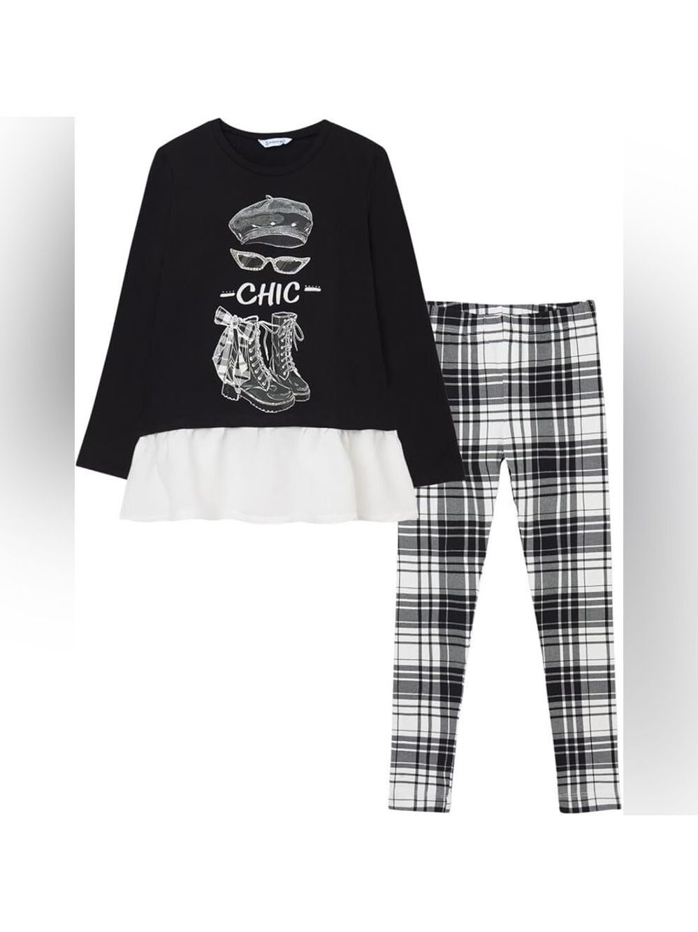 Mayoral Chic Black and White Kids Set